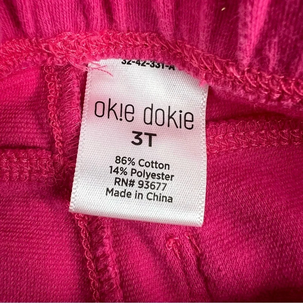 Okie Dokie - Girl’s Pants - 2 PK - 3T - Pink and Black w/ Polka Dots